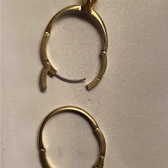 14k solid gold shanked Natural solitaire 1ct champagne daimond wedding set - Picture 4 of 7